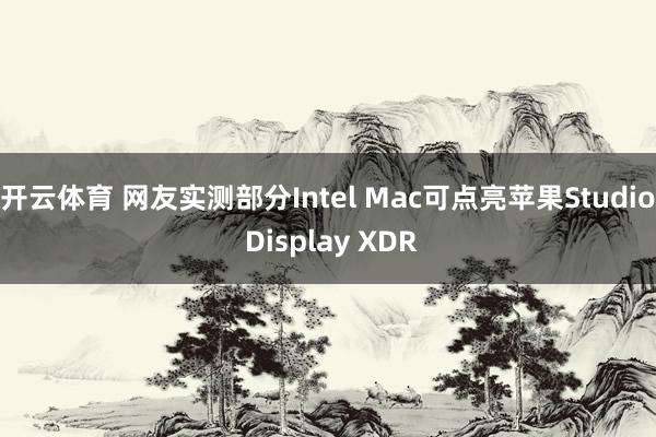 开云体育 网友实测部分Intel Mac可点亮苹果Studio Display XDR