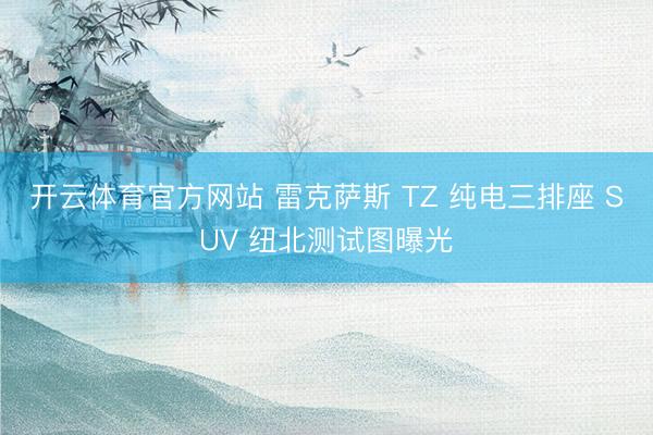 开云体育官方网站 雷克萨斯 TZ 纯电三排座 SUV 纽北测试图曝光