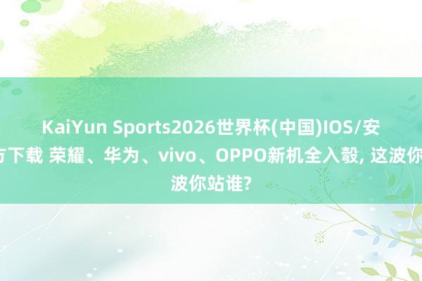 KaiYun Sports2026世界杯(中国)IOS/安卓官方下载 荣耀、华为、vivo、OPPO新机全入彀, 这波你站谁?