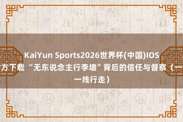 KaiYun Sports2026世界杯(中国)IOS/安卓官方下载 “无东说念主行李墙”背后的信任与督察(一线行走)