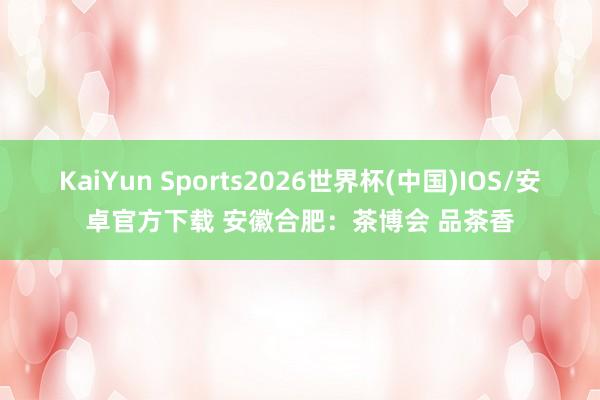 KaiYun Sports2026世界杯(中国)IOS/安卓官方下载 安徽合肥:茶博会 品茶香
