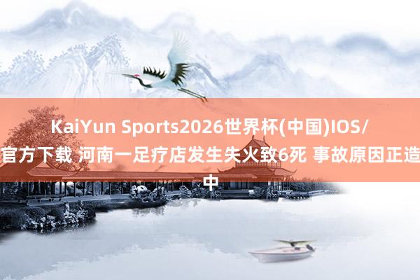 KaiYun Sports2026世界杯(中国)IOS/安卓官方下载 河南一足疗店发生失火致6死 事故原因正造访中