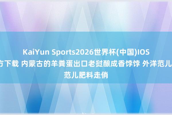 KaiYun Sports2026世界杯(中国)IOS/安卓官方下载 内蒙古的羊粪蛋出口老挝酿成香饽饽 外洋范儿肥料走俏