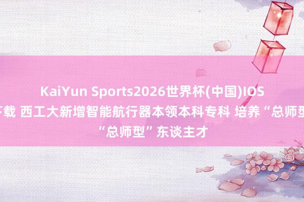 KaiYun Sports2026世界杯(中国)IOS/安卓官方下载 西工大新增智能航行器本领本科专科 培养“总师型”东谈主才
