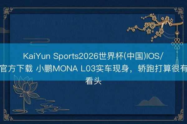 KaiYun Sports2026世界杯(中国)IOS/安卓官方下载 小鹏MONA L03实车现身，轿跑打算很有看头