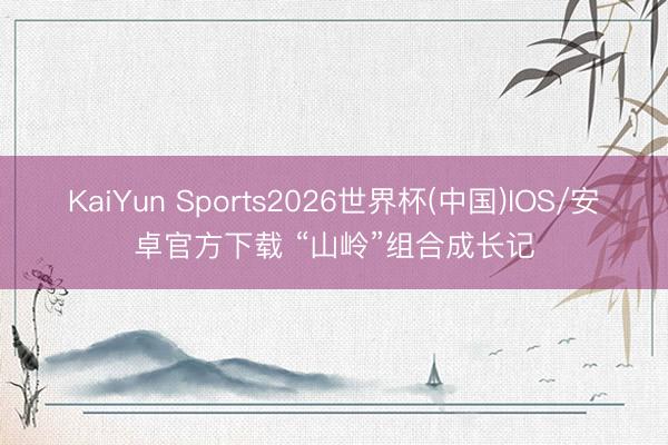 KaiYun Sports2026世界杯(中国)IOS/安卓官方下载 “山岭”组合成长记