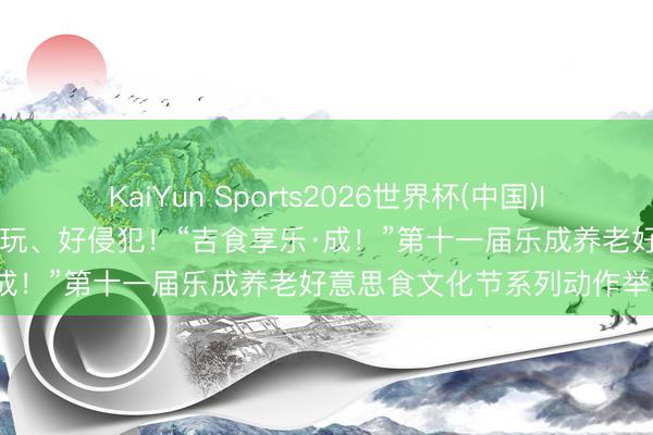 KaiYun Sports2026世界杯(中国)IOS/安卓官方下载 可口、好玩、好侵犯!“吉食享乐·成!”第十一届乐成养老好意思食文化节系列动作举办